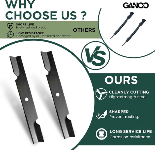 GANCO 481708 Mulching Blade for Scag 61 Inch Mower Lawn Mower Replacement Part Replace 48111 Ferris 5020842 5101755 Simplicity 5022808ASM (Pack of 3 Lawn Mower Blades)