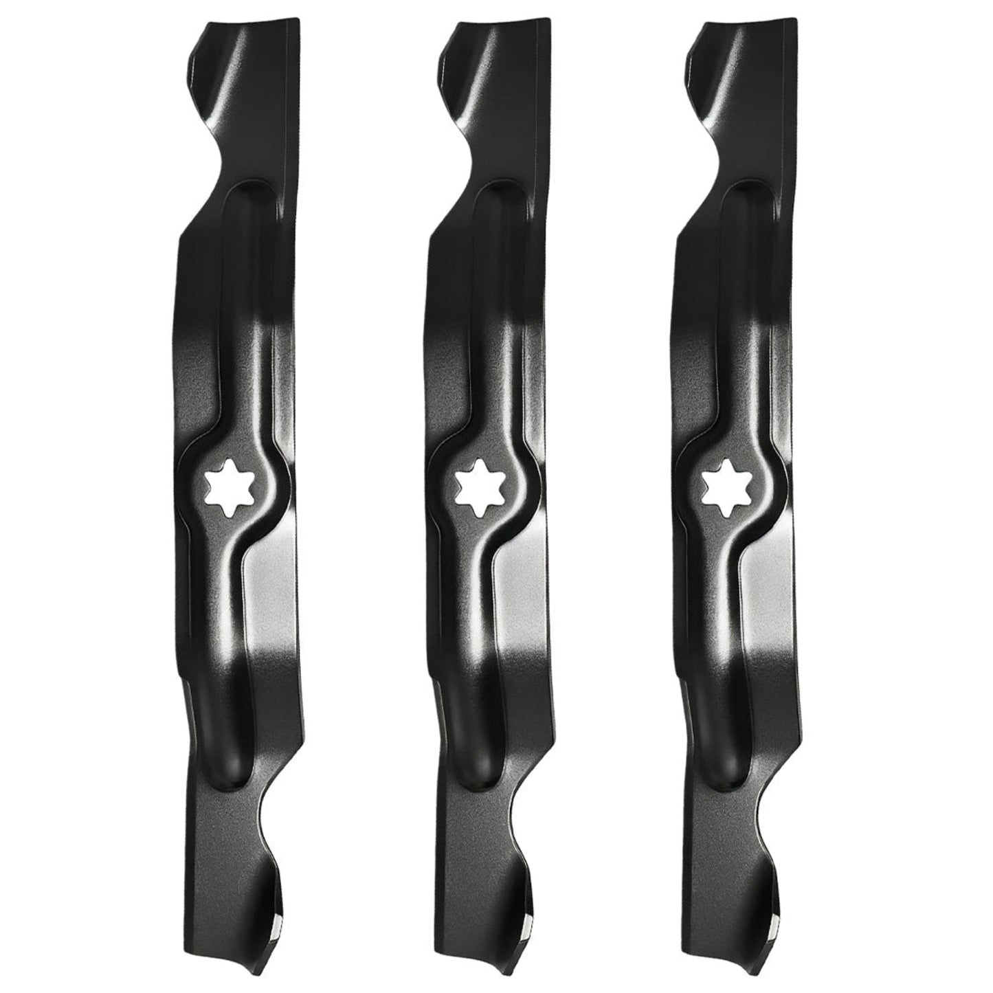 GANCO 942-04053C High Lift Blades for Cub Cadet 50 Inch Mower LT1050 LTX1050 RZT50 Replace MTD Cub Cadet Troy-Bilt 942-04053B 742-04053 942-04056C Toro 112-0316 (Pack of 3 Lawn Mower Blades)