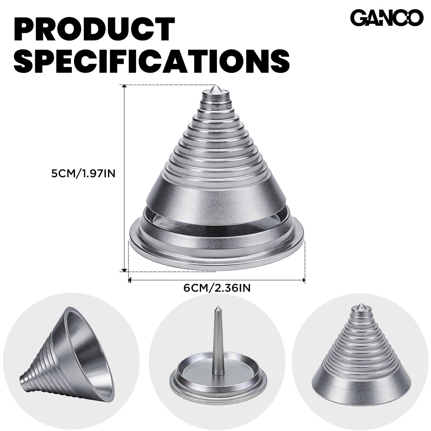 GANCO Precision Mower Blade Balancer Metal Balances Blades After Sharpening Fits to Most Lawn Mower Blades